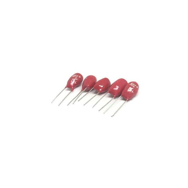 33uF 20V RADIAL DIP TANTALUM CAPACITOR KEMET  QTY:5