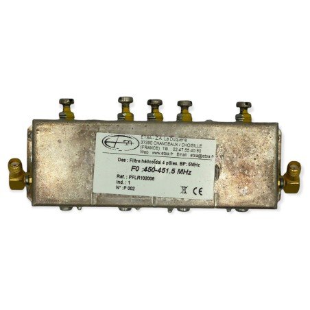 450Mhz Band Pass Filter 4 Poles Helical SMA PFLR102006 450-451.5Mhz