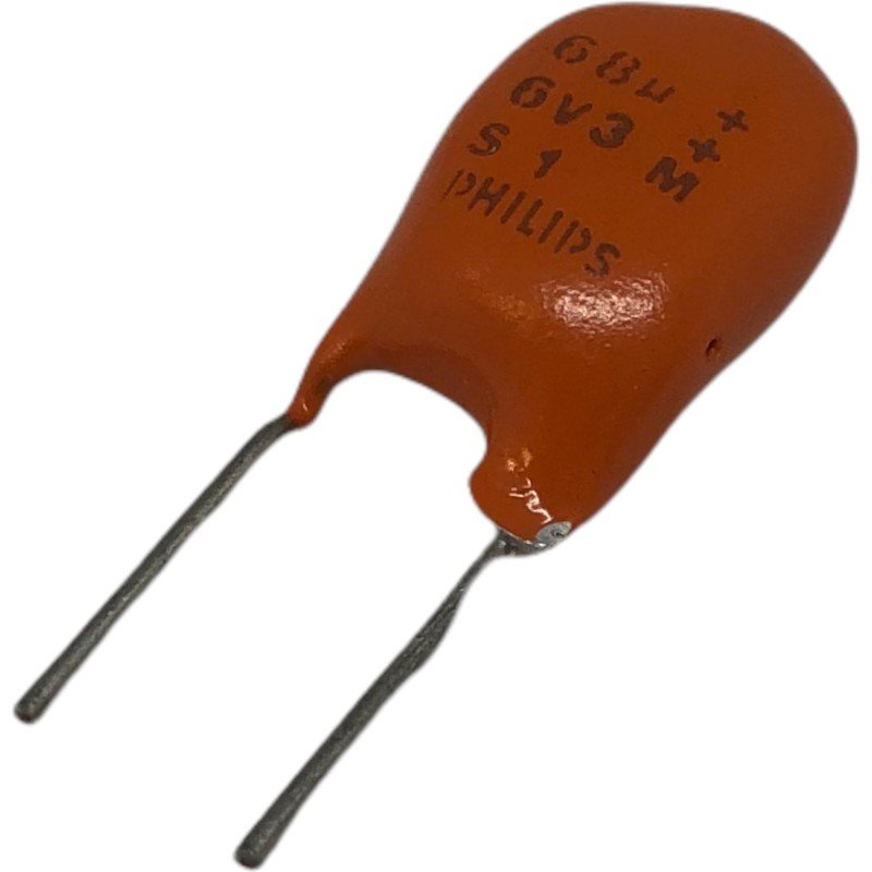 68uF 6.3V 10% S1 Radial Polarized Tantalum Capacitor Philips