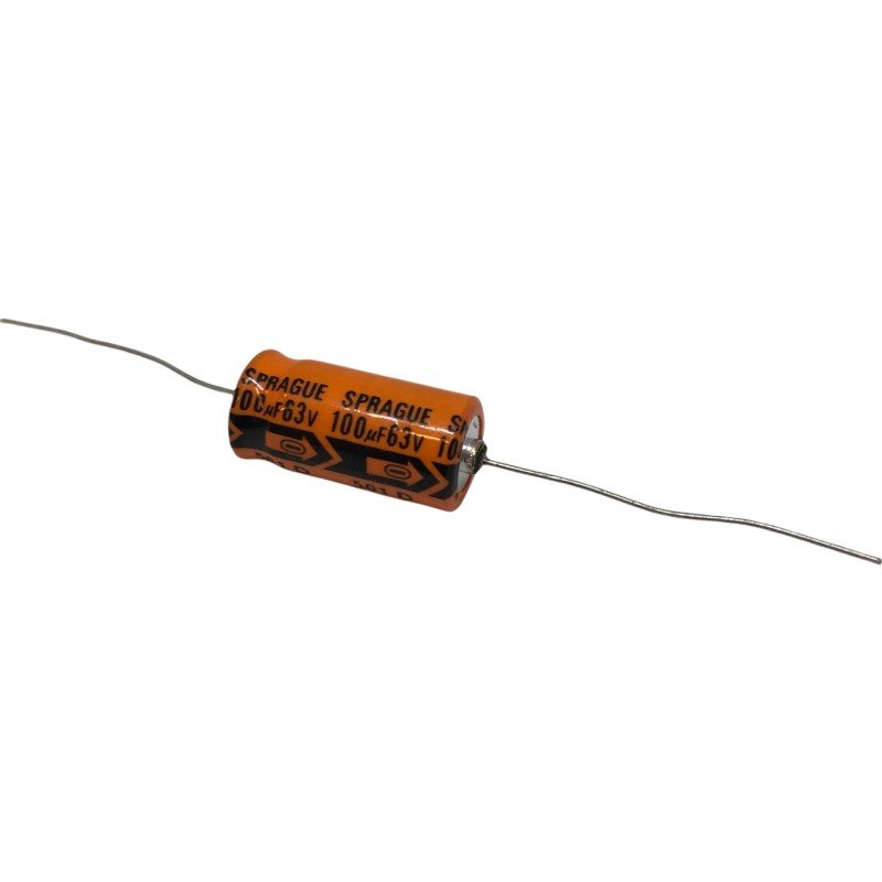 100uF 63V 10% Axial Electrolytic Capacitor Sprague