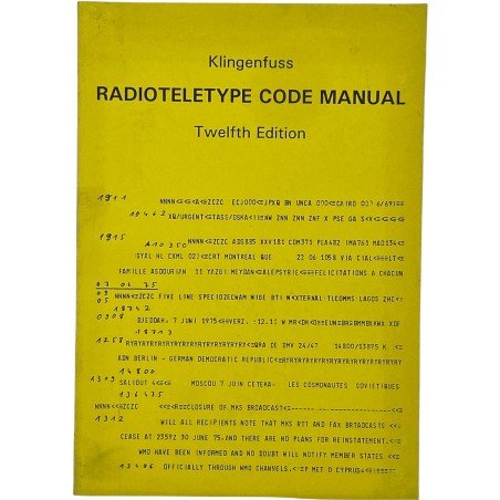 Radioteletype Code Manual by Joerg Klingenfuss