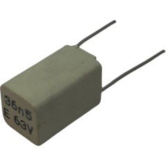 36500pF 36.5nF 63V 1% Radial Film Capacitor MYB MCE