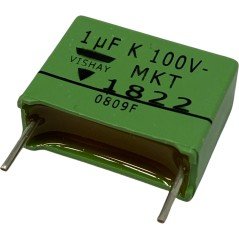 1uF 1000nF 100V Radial Film Capacitor MKT1822 Vishay