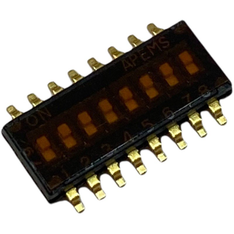 NHDS-08TV Apem 8-Way 8-Pos Surface Mount Dip Switch