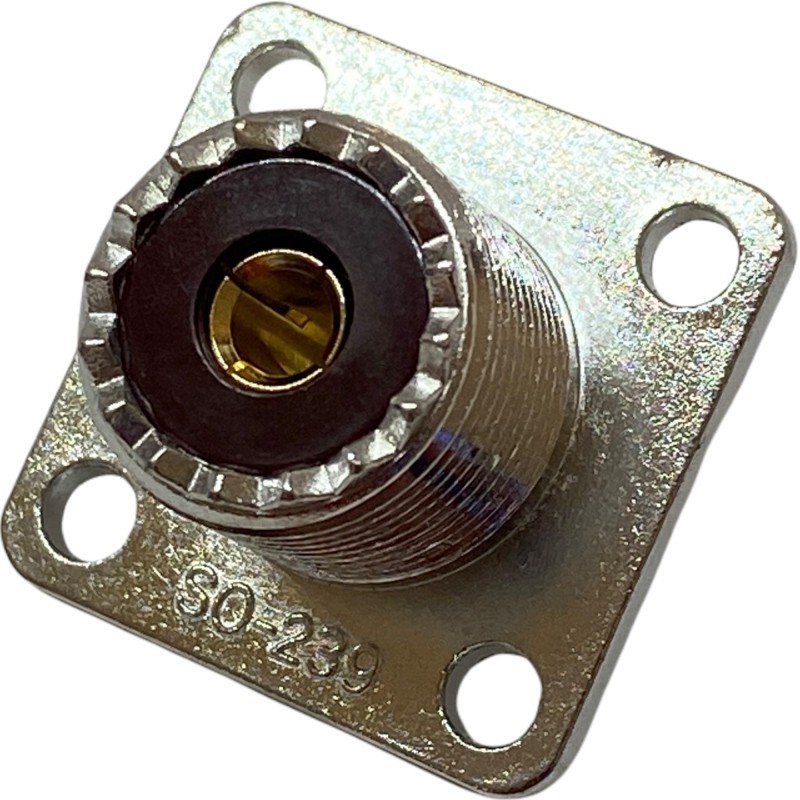 V7511K Ultimax SO-239 UHF F Panel Mount Rf Coaxial Connector Bakelite