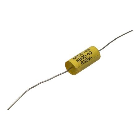 6.8nF 6800pF 630V 10% Axial Film Capacitor 1.08 Arcotronics 19.5x10mm