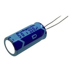 330uF 50V Radial Electrolytic Capacitor Rubycon 25.5x12.5mm