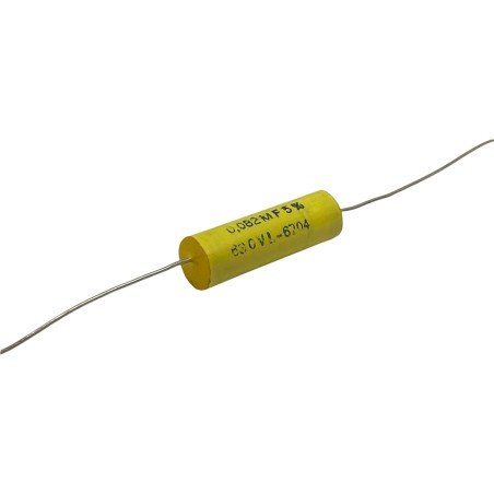 0.082uF 82nF 630V 5% Axial Film Capacitor MPT1-J1 ITT 32x9.5mm