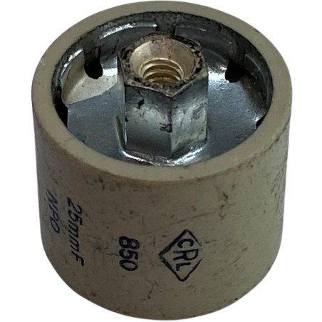 25pF 5000V 5kV NPO Transmitting Doorknob Ceramic Capacitor CRL 850 20x20mm