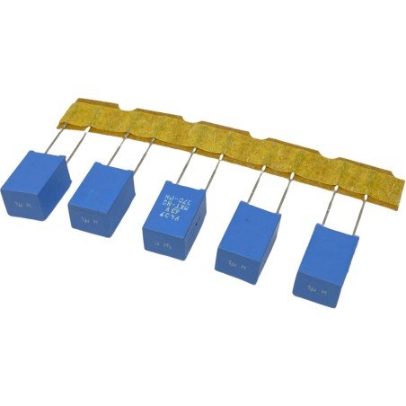 1uF 1000nF 63V 20% Radial Polyester Film Capacitor MKT370 Philips 11x7x6mm Qty:5