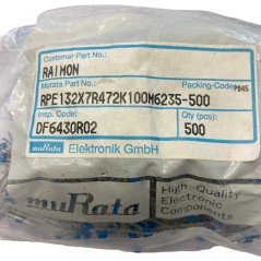 4.7nF 4700pF 100V Radial Ceramic Capacitor RPE132X7R72K100 Murata Qty:5