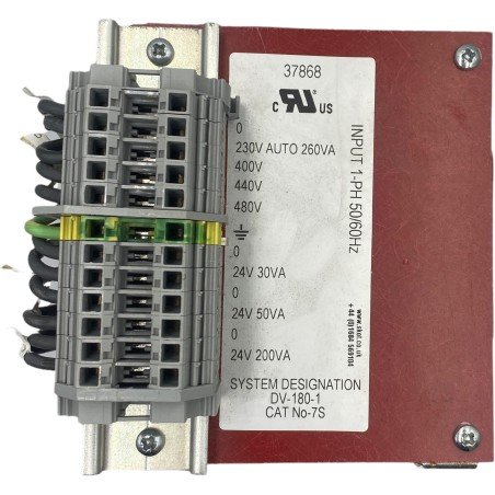 DV-180-1 37868 Transformer 24V/30-50-200VA Input 1-PH