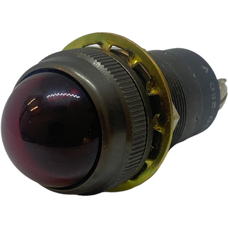 103-5406-1231-433 Dialight Dome Lens Large Neon Indicator Light For Mounting In 1'' Clearance Hole