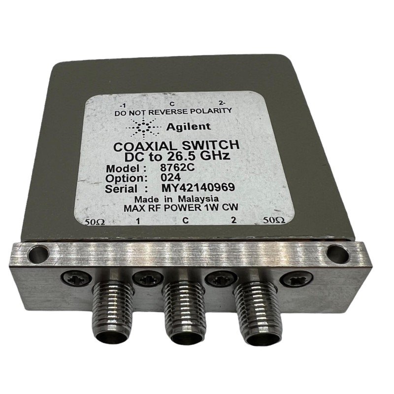 8762C Agilent Coaxial Switch DC-26.5Ghz SP3T OPT 024 24VDC