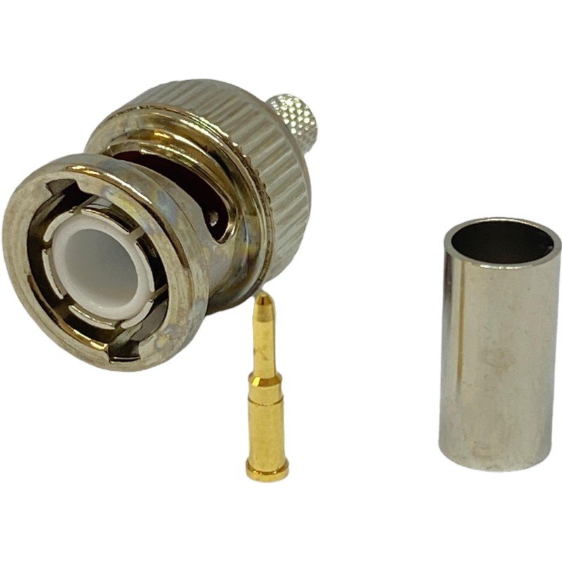 BNC (m) Crimp for RG-58 Rf Coaxial Connector Ultimax V7001A-DC