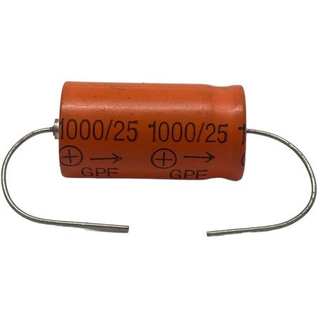 1000uF 25V Axial Electrolytic Capacitor B41010 Siemens 30x16mm