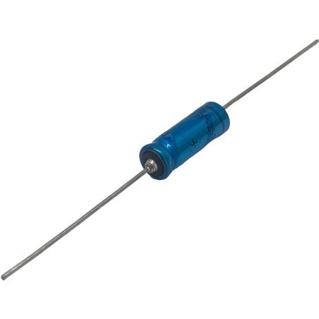 10uF 25V Axial Electrolytic Capacitor 18.5x6.5mm