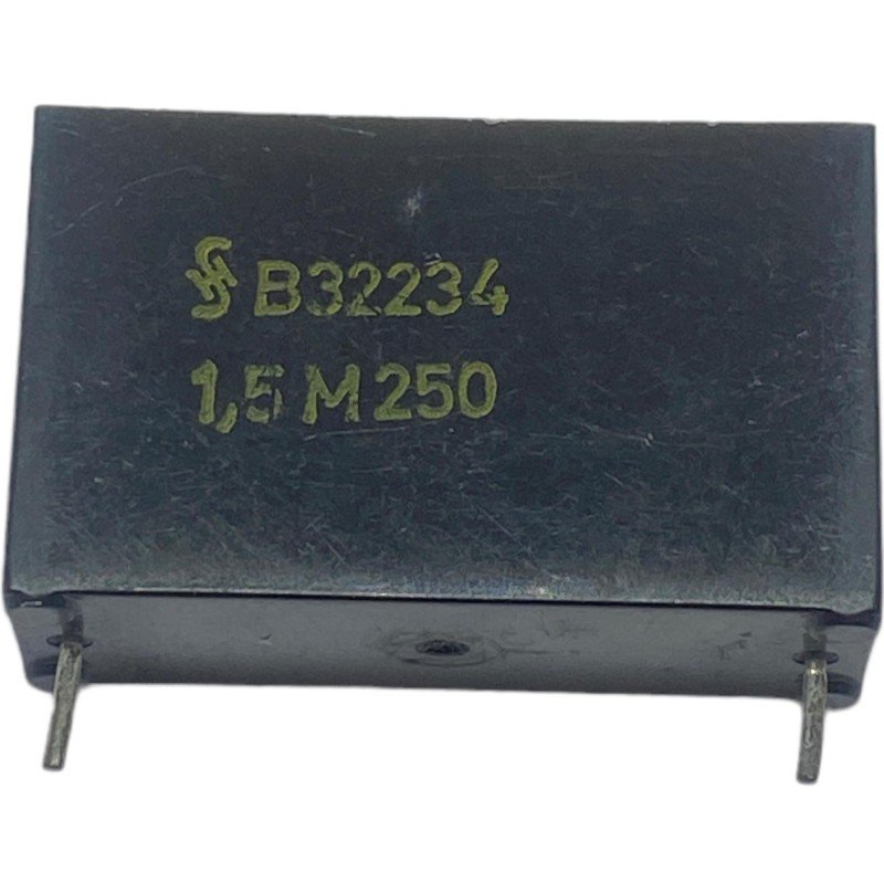 1.5uF 250V Radial Film Capacitor B32234 Siemens 32x20x11mm