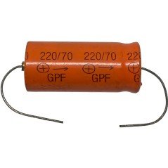 220uF 70V Axial Electrolytic Capacitor B41588 Siemens 40x18mm