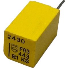 2.43nF 2430pF 63V 1% Radial Film Capacitor 222244382432 Philips