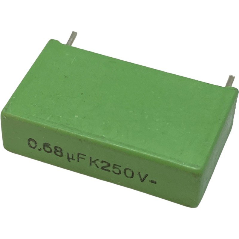 0.68uF 680nF 250V 10% Radial Polyester Film Capacitor MKT1822 Ero 26x15x7mm