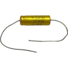 100uF 35V Axial Electrolytic Capacitor WH13D Sprague 24.5x8mm