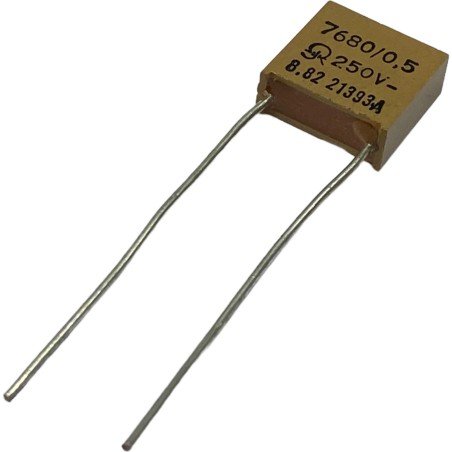 7.68nF 7680pF 250V 0.5% Radial Film Capacitor 12.5x12.5mm