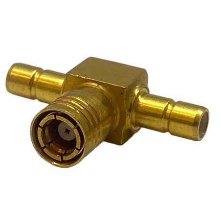 Huber Suhner Tee SMB(f) To 2x SMB(m) Coaxial Adapter