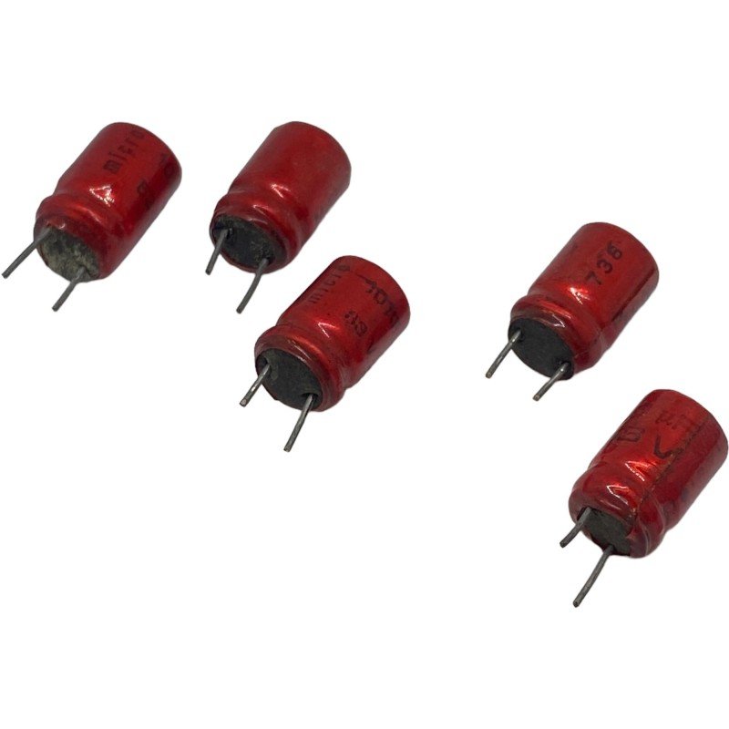 10uF 63V Radial Electrolytic Capacitor Qty:5 12.85x8.85mm