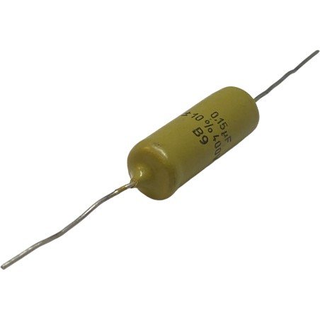 0.15uF 150nF 400V 10% Axial Film Capacitor Mullard 30x10.5mm