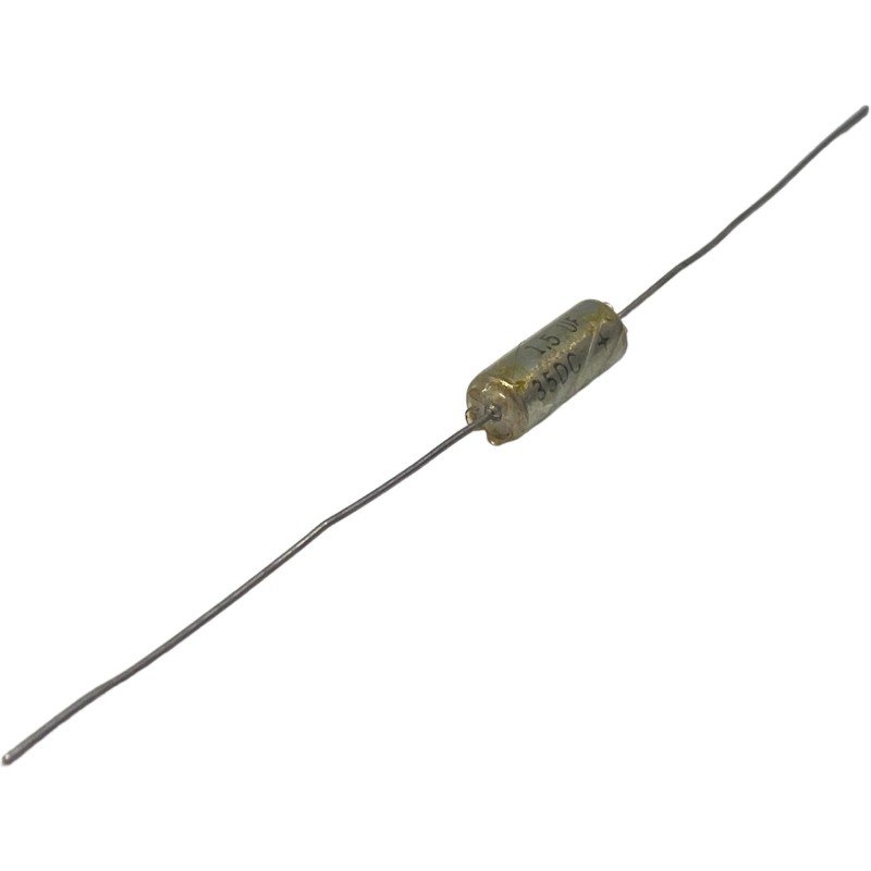 1.5uF 35V Axial Tantalum Capacitor 150D Sprague 12.5x4.75mm