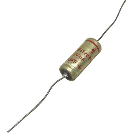 250uF 25V Axial Electrolytic Capacitor B41283-C5257-S Siemens 25x10mm