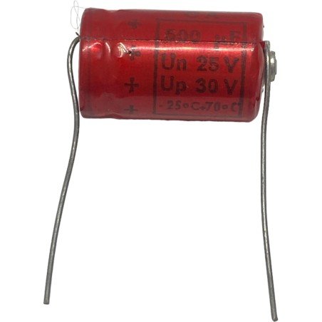 500uF 25V 30V Axial Electrolytic Capacitor Microfarad 26x16mm