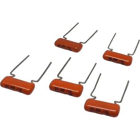 0.056uF 56nF 400V Radial Film Capacitor Philips QTY:5