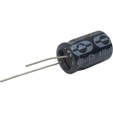 470uF 63V Radial Electrolytic Capacitor Jamicon 26x16mm