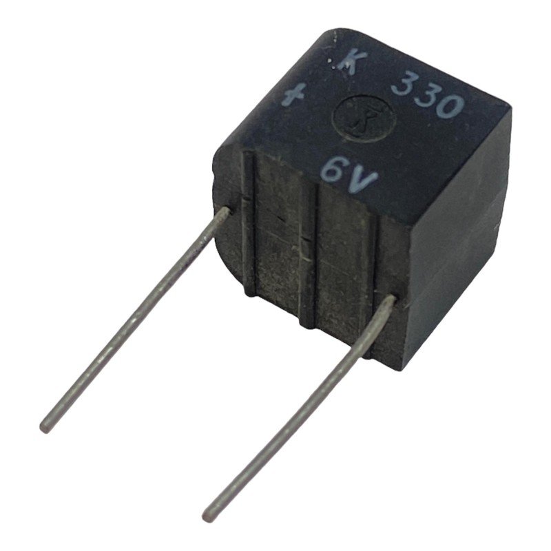 330uF 6V Radial Polarized Tantalum Capacitor Black Color