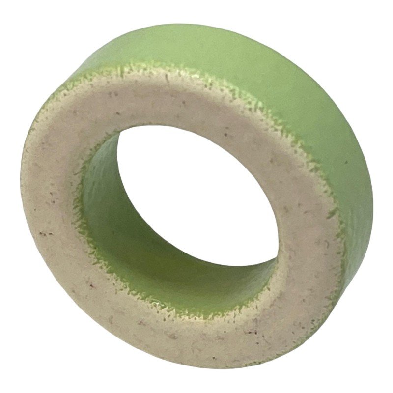 Green White Ferrite Toroid Ring 2-200MHz W:6.75mm ID:12mm OD:20.5mm