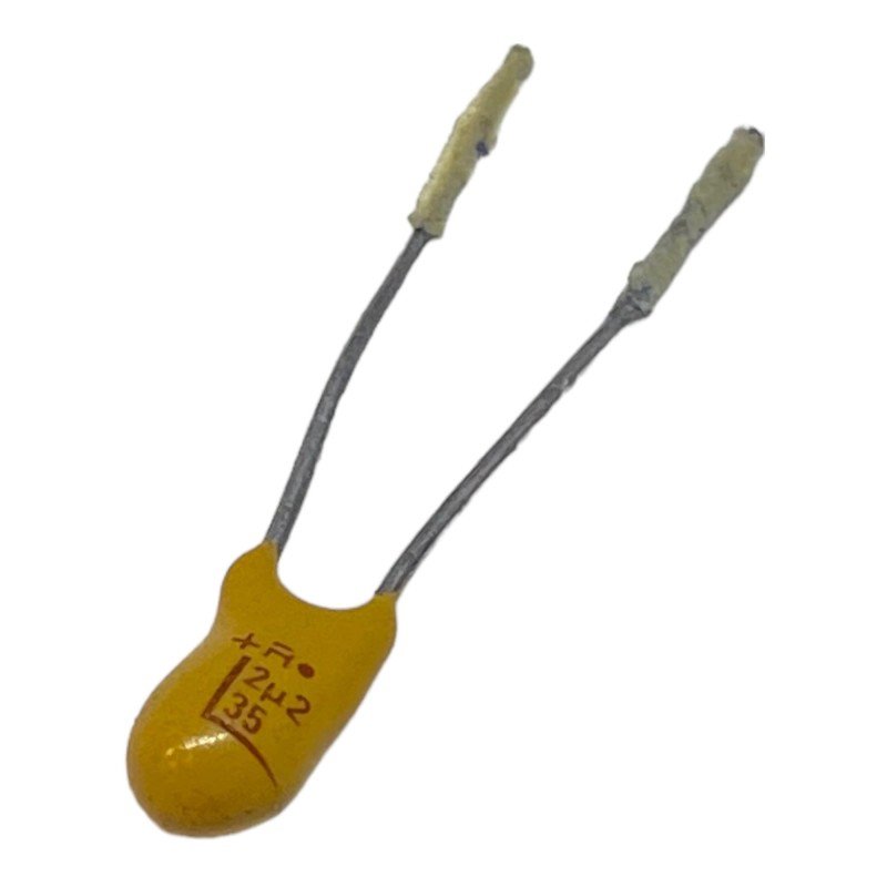 2.2uF 35V Radial Polarized Tantalum Capacitor Yellow Color