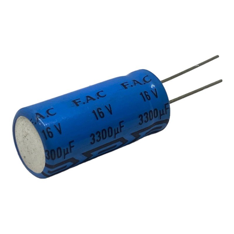 3300uF 16V Radial Electrolytic Capacitor FAC 36x16mm