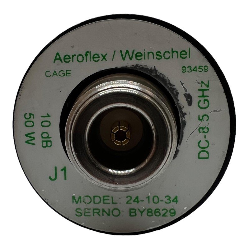 24-10-34 Weinschel 10db 50W DC-8.5Ghz Aeroflex Fixed Attenuator Coaxial