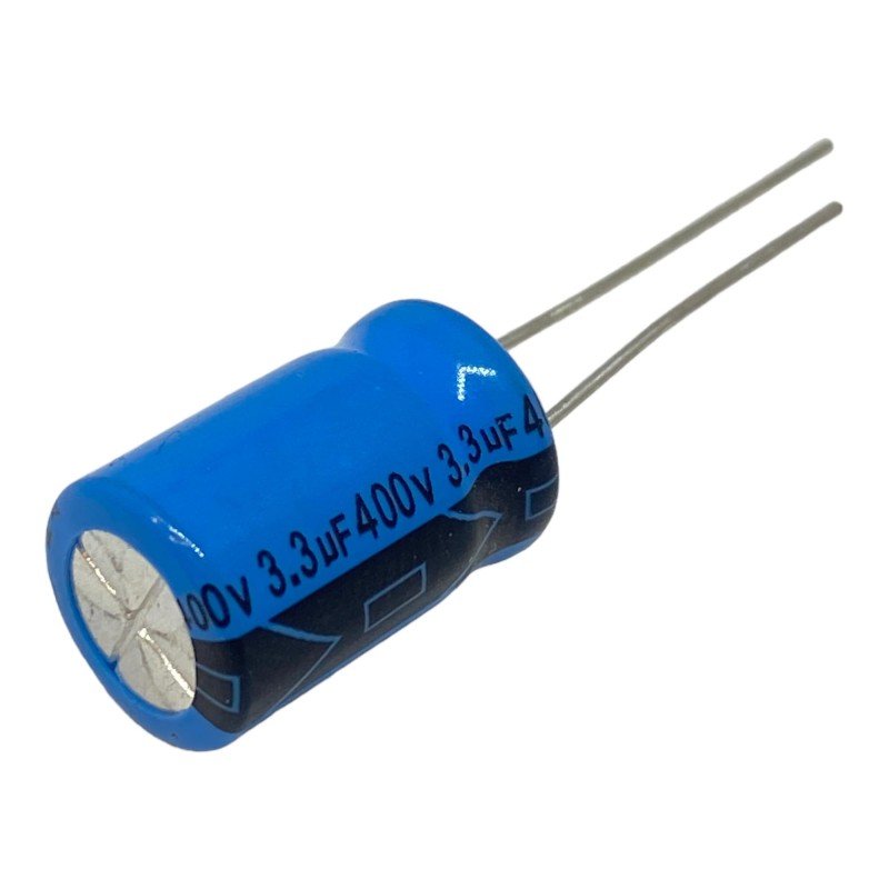 3.3uF 400V Radial Electrolytic Capacitor Lelon 85C 16x10mm