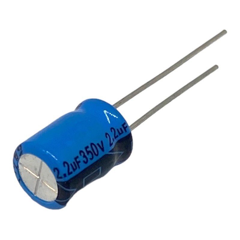 2.2uF 350V Radial Electrolytic Capacitor Lelon 85C 12x8mm