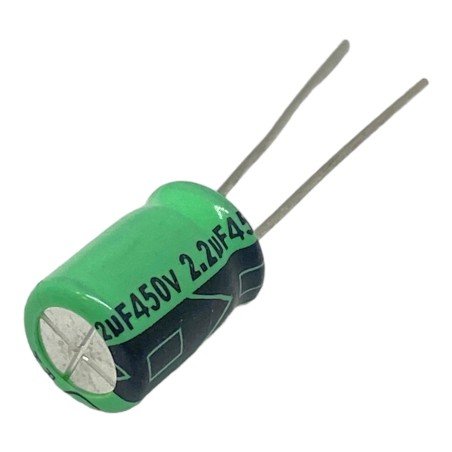 2.2uF 450V Radial Electrolytic Capacitor Lelon 105C 12x8mm