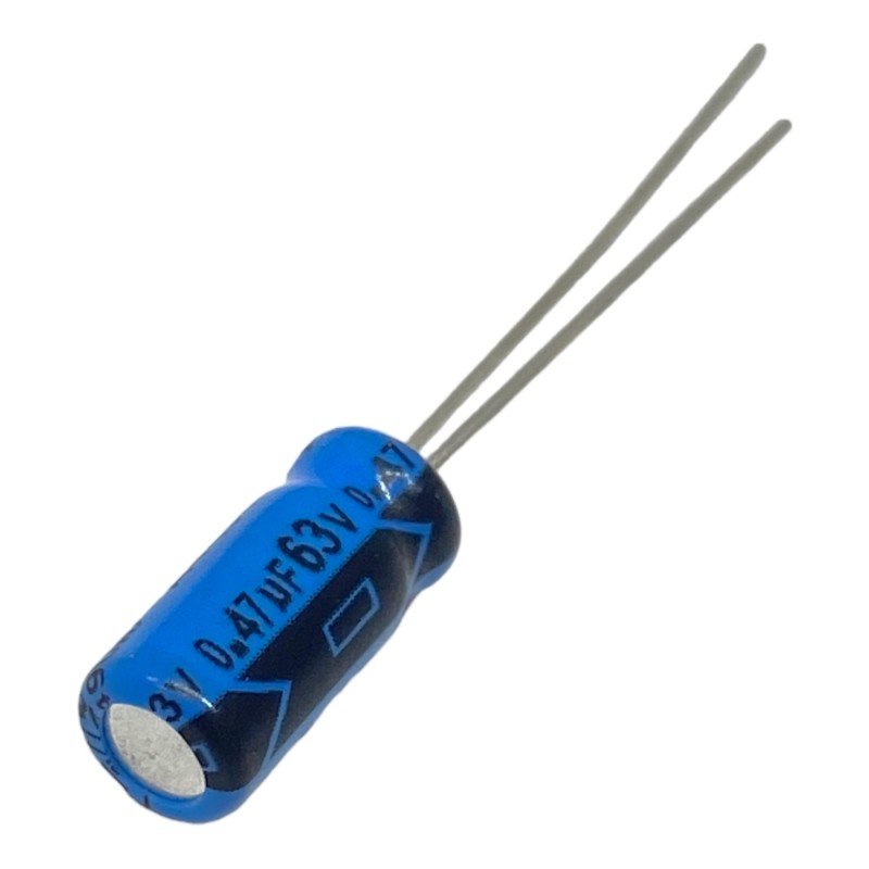 0.47uF 470nF 63V Radial Electrolytic Capacitor Lelon 12x6mm