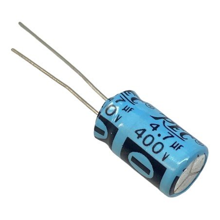 4.7uF 400V Radial Electrolytic Capacitor Rec 18x10mm