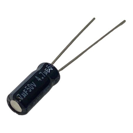 4.7uF 50V Radial Electrolytic Capacitor Jamicon 12x5mm