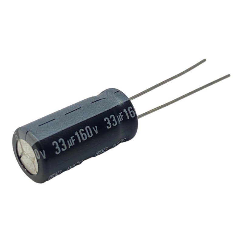 33uF 160V Radial Electrolytic Capacitor Jamicon 22x10mm