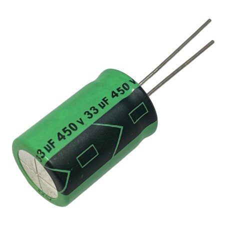 33uF 450V Radial Electrolytic Capacitor Lelon 105C 26x16mm