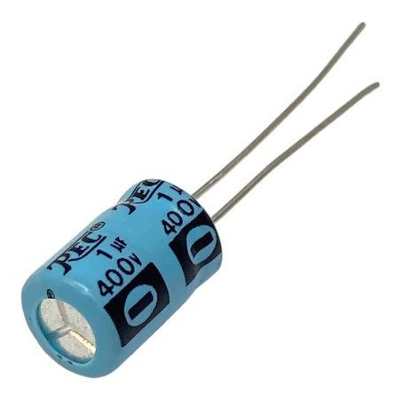 1uF 400V Radial Electrolytic Capacitor REC 12x8mm