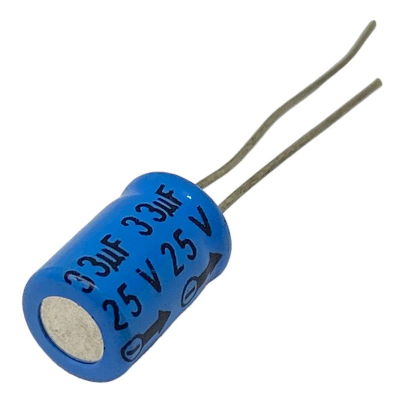 33uF 25V Radial Electrolytic Capacitor Philips 13x8mm